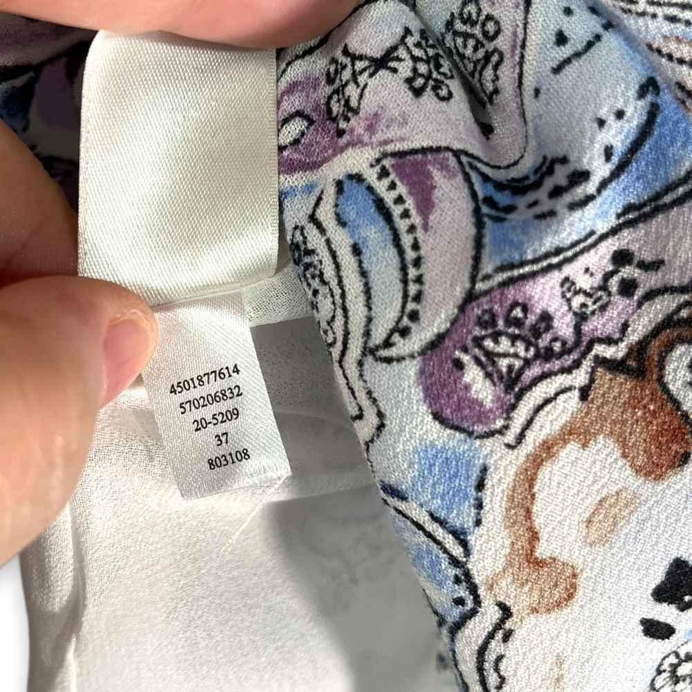 4 for $20 SALE! White House Black Market Printed Cami, Purple Paisley, Size XS - Picture 9 of 11